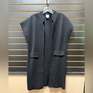 Akemi + Kin Black Wool Blend Sleeveless Long Vest O/S Like New